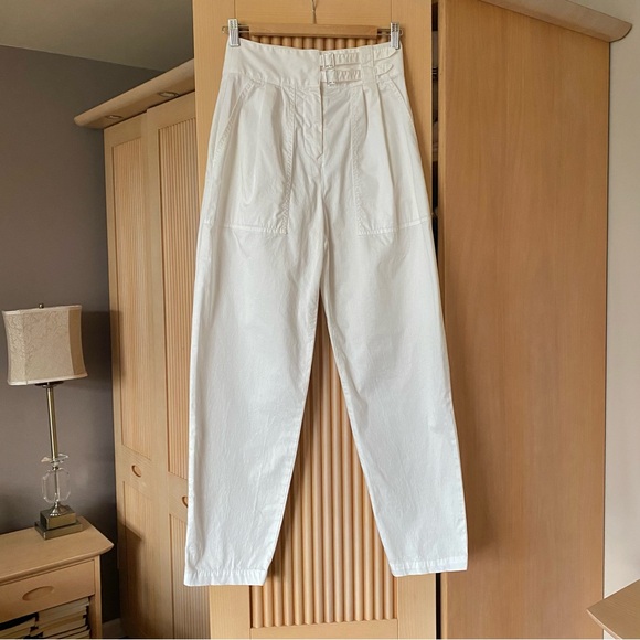 Nili Lotan Dallas Straight Leg cotton twill pant white - Picture 5 of 16